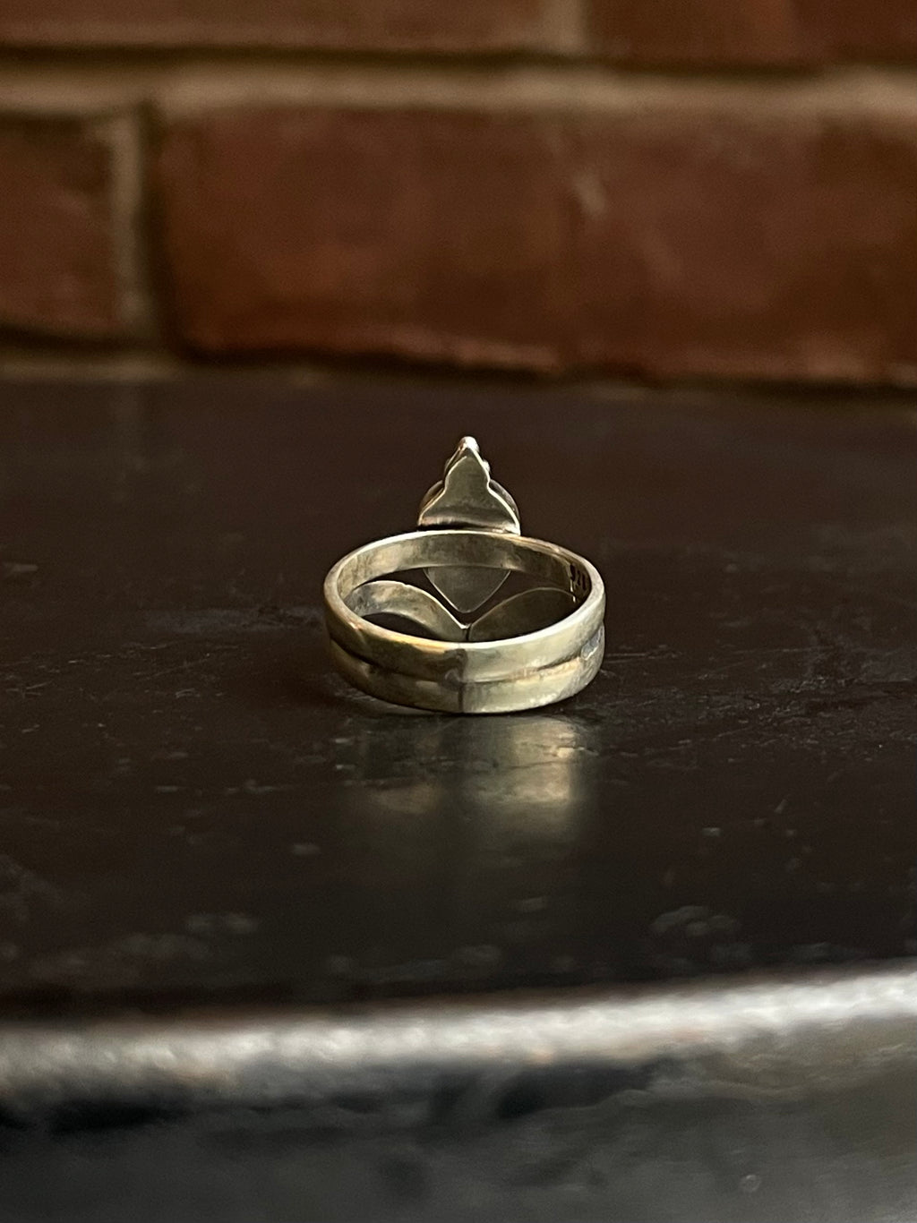 Pink Conch Tear Drop Ring Size 7 | 925 Sterling Silver G155