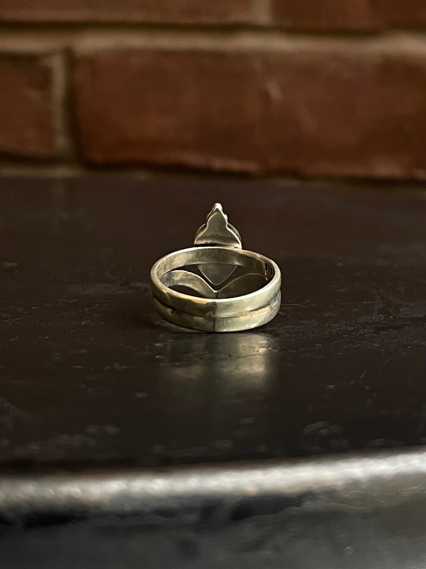 Pink Conch Tear Drop Ring Size 7 | 925 Sterling Silver G155