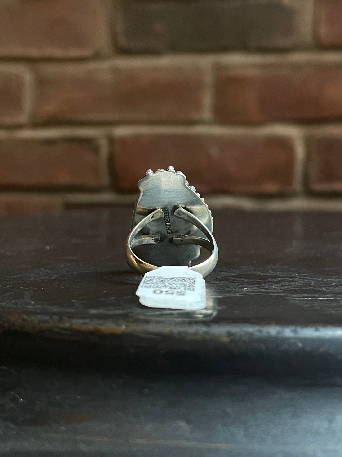 Kingman Turquoise Oval Ring | Sterling Silver | Size 7 | A324