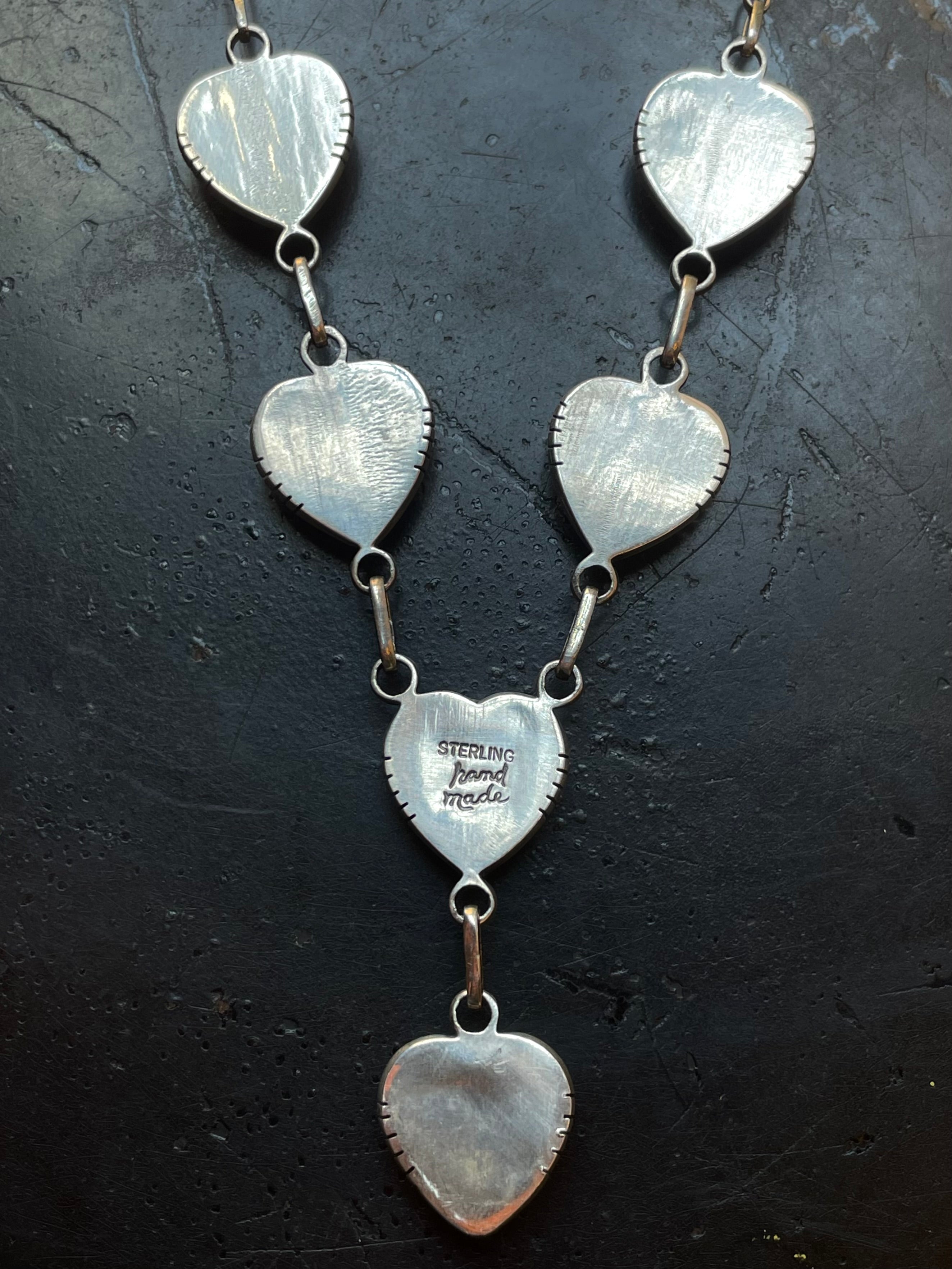 Pink Conch Heart Necklace | Sterling Silver G456