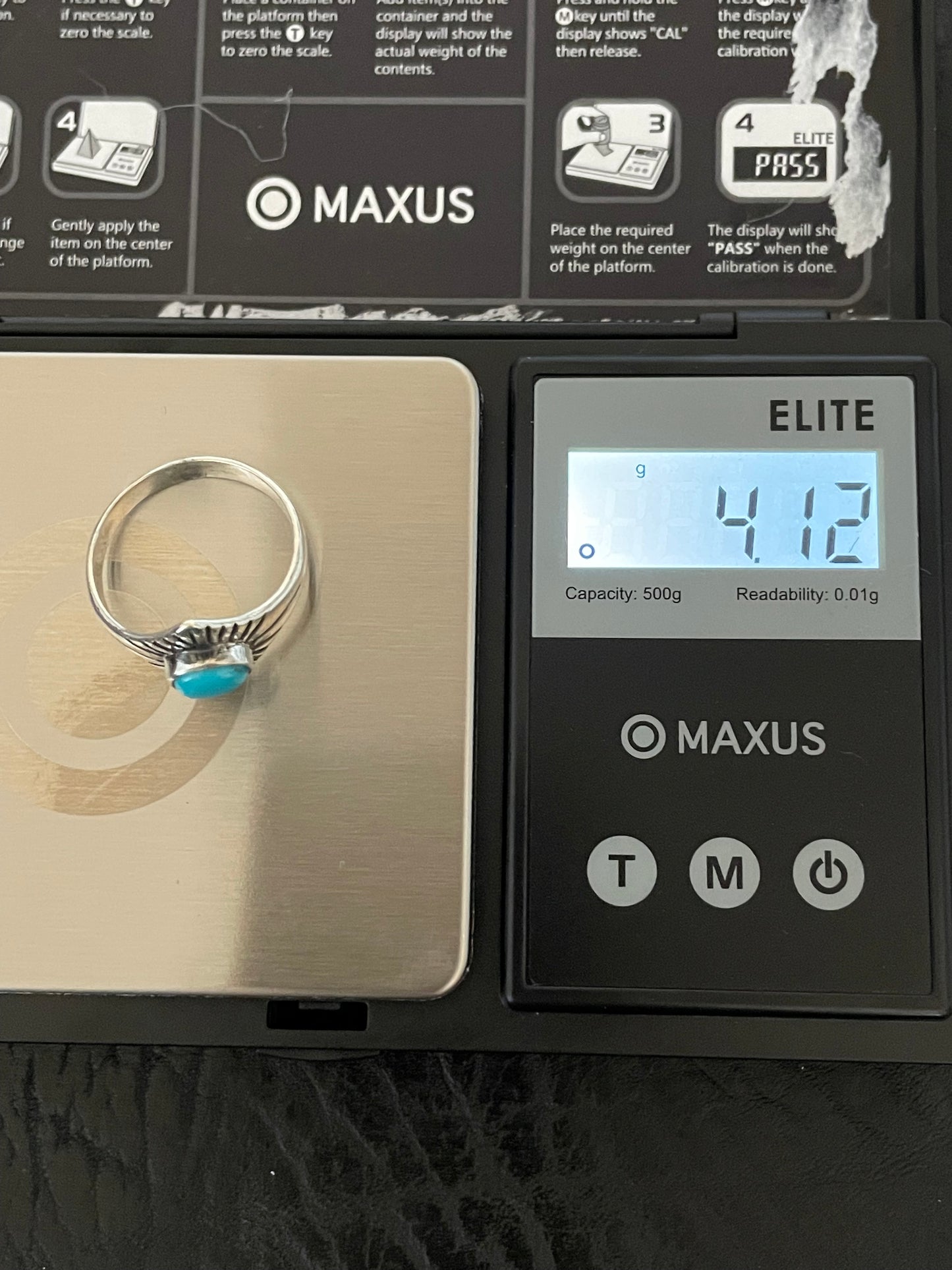 Kingman Turquoise Ring Size 9.75 | 925 Sterling Silver Southwest E141
