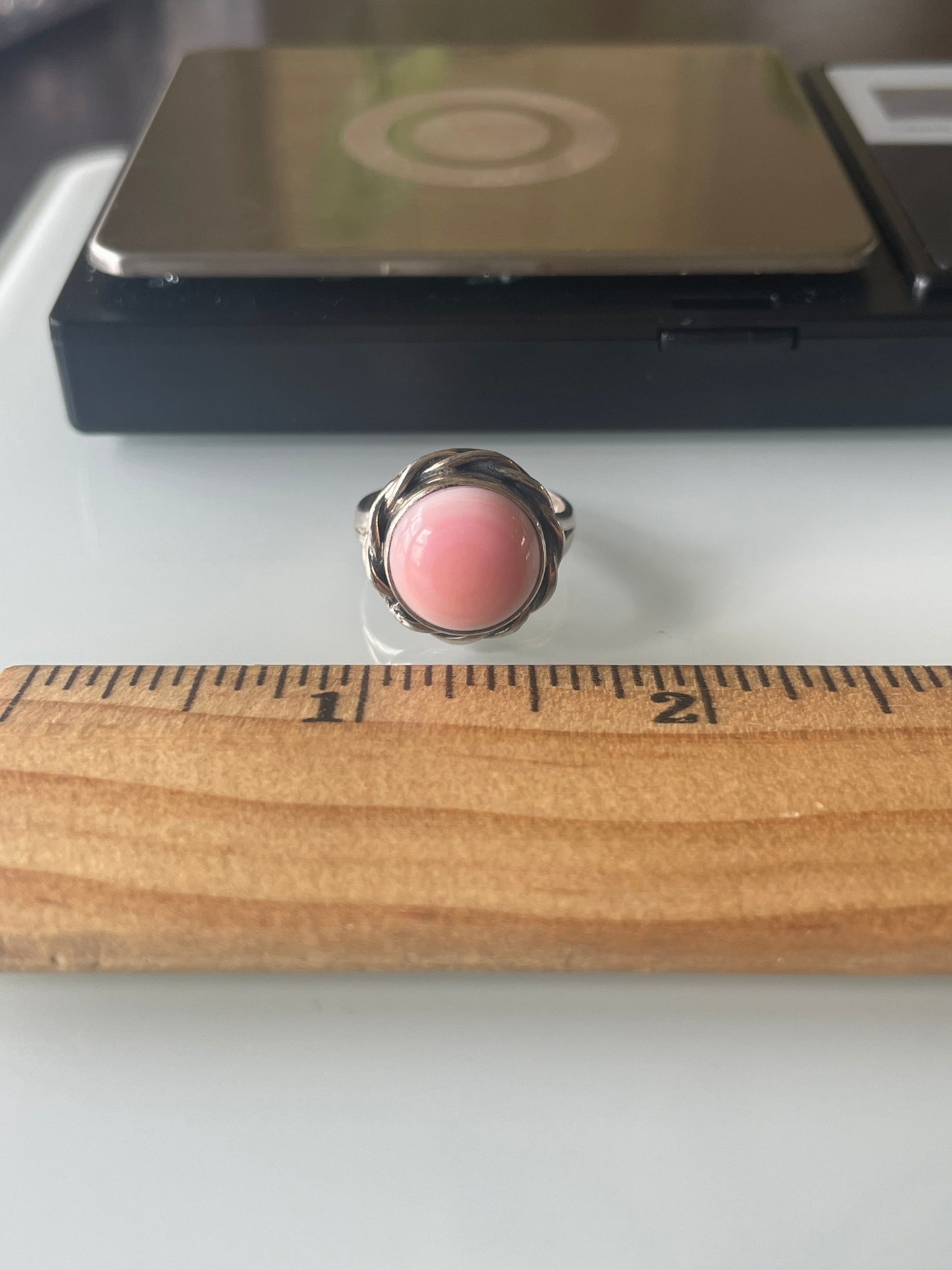 Pink Conch Ring Size 6 | 925 Sterling Silver G127