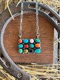 Mixed Stone Bar Necklace | 925 Sterling Silver Z16