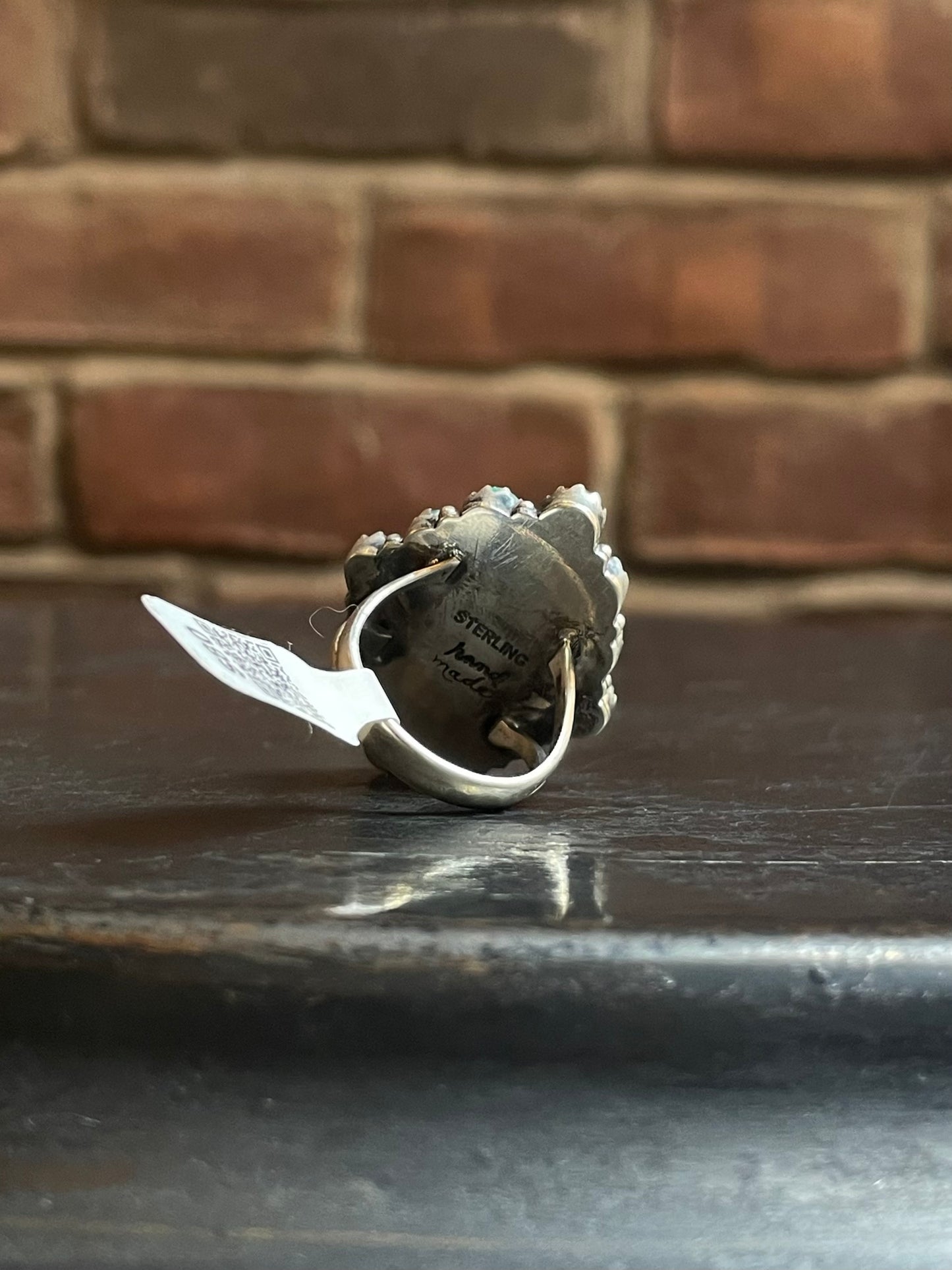 Pink Conch Oval Cluster Ring | Sterling Silver | Size 7 | A395