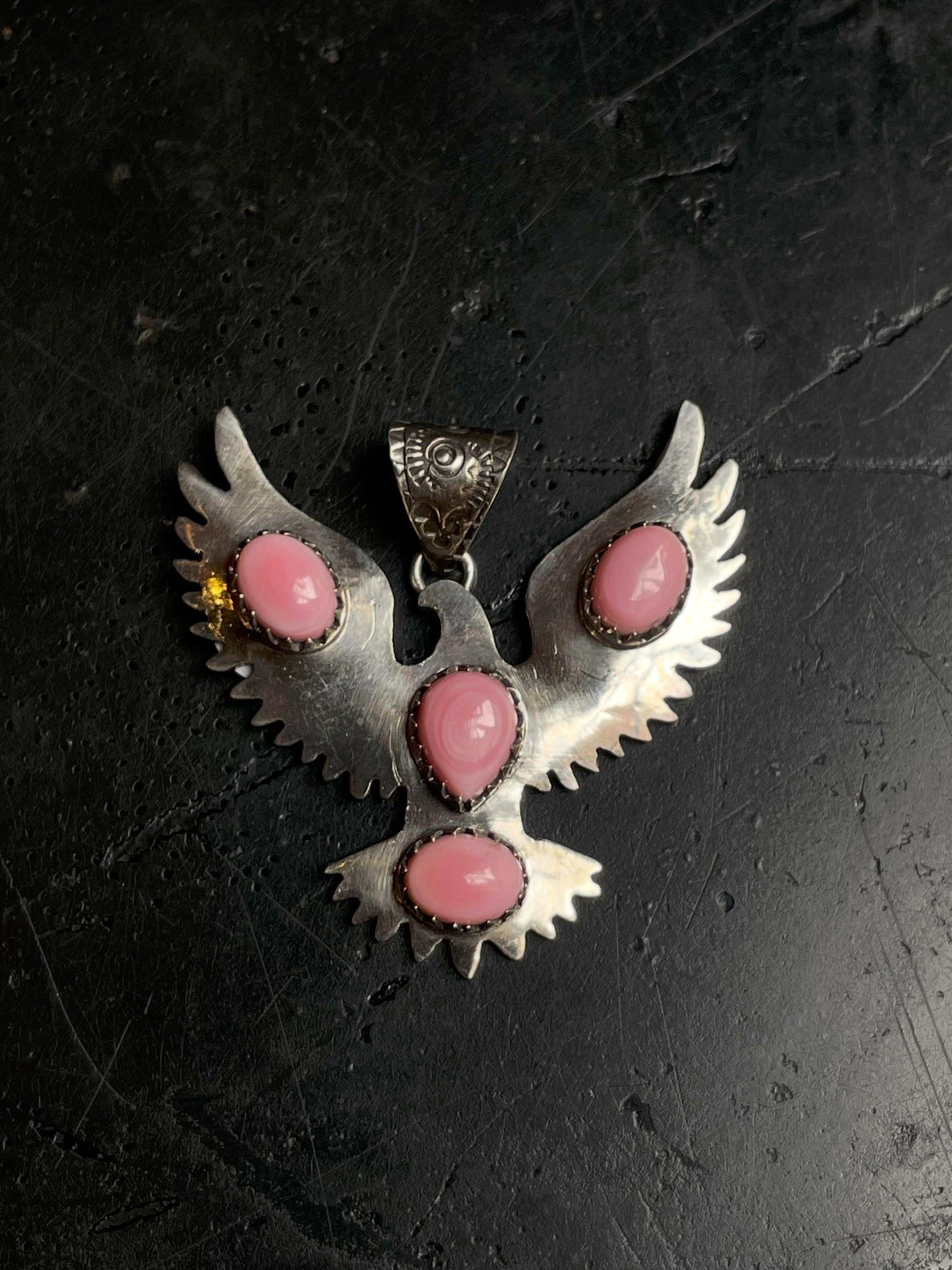Pink Conch Bird Pendant | 925 Sterling Silver C990