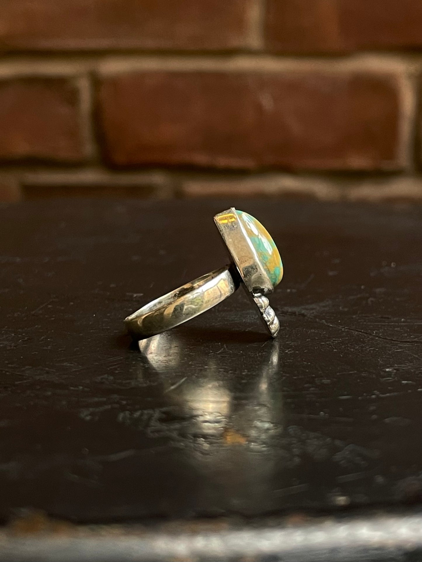 Turquoise Tear Drop Ring Size 6 | 925 Sterling Silver G282
