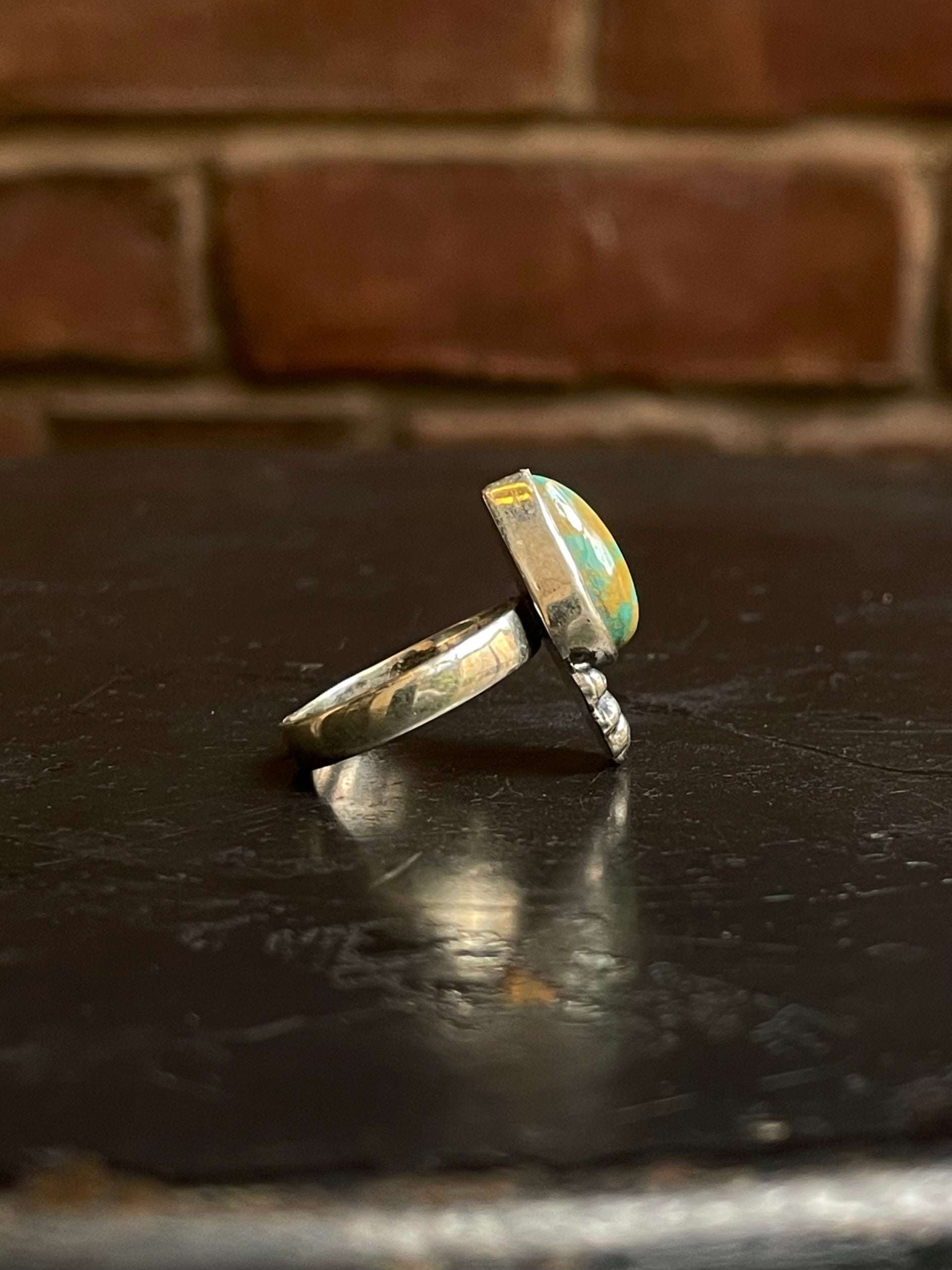 Turquoise Tear Drop Ring Size 6 | 925 Sterling Silver G282