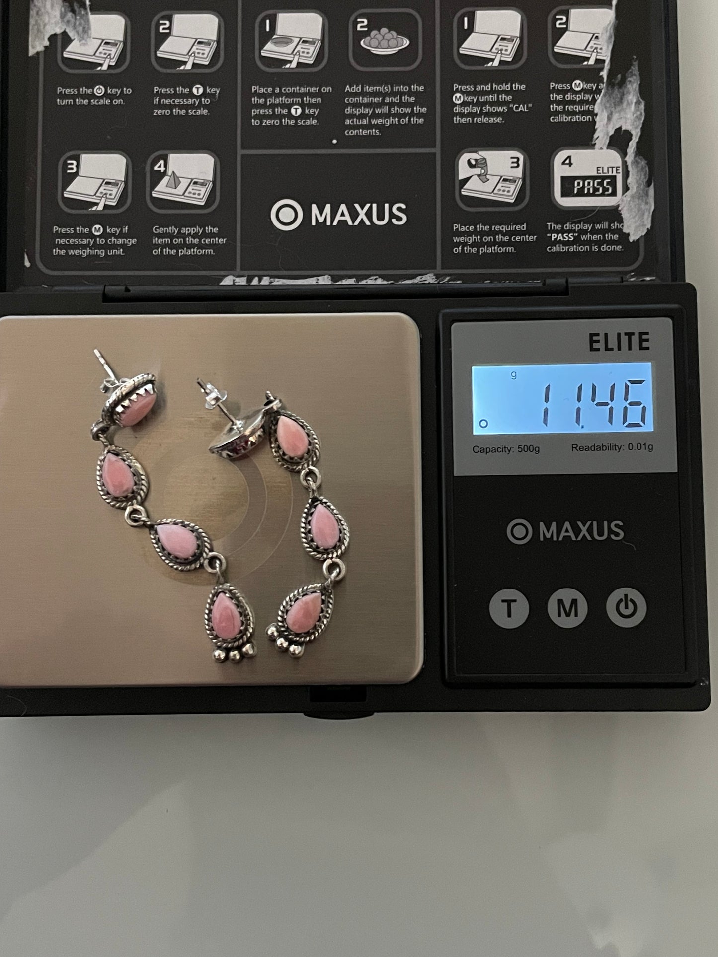Pink Conch Earrings | 925 Sterling Silver E381