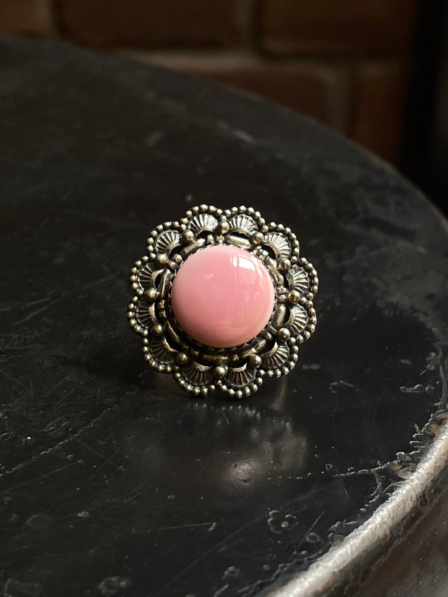 Pink Conch Ring | 925 Sterling Silver | Size 7.25 E288