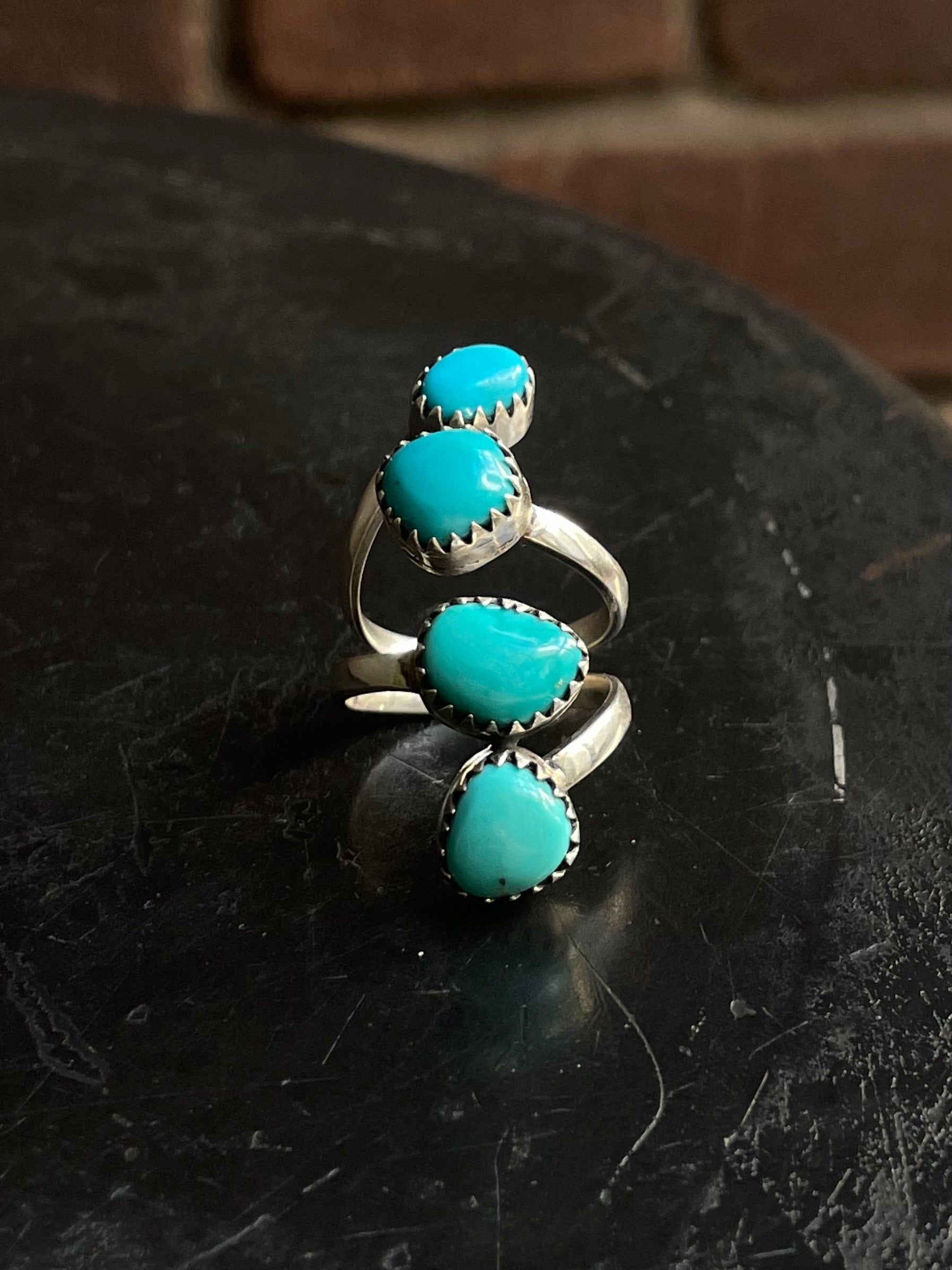 Kingman Turquoise Ring Size 7.5 | 925 Sterling Silver G589