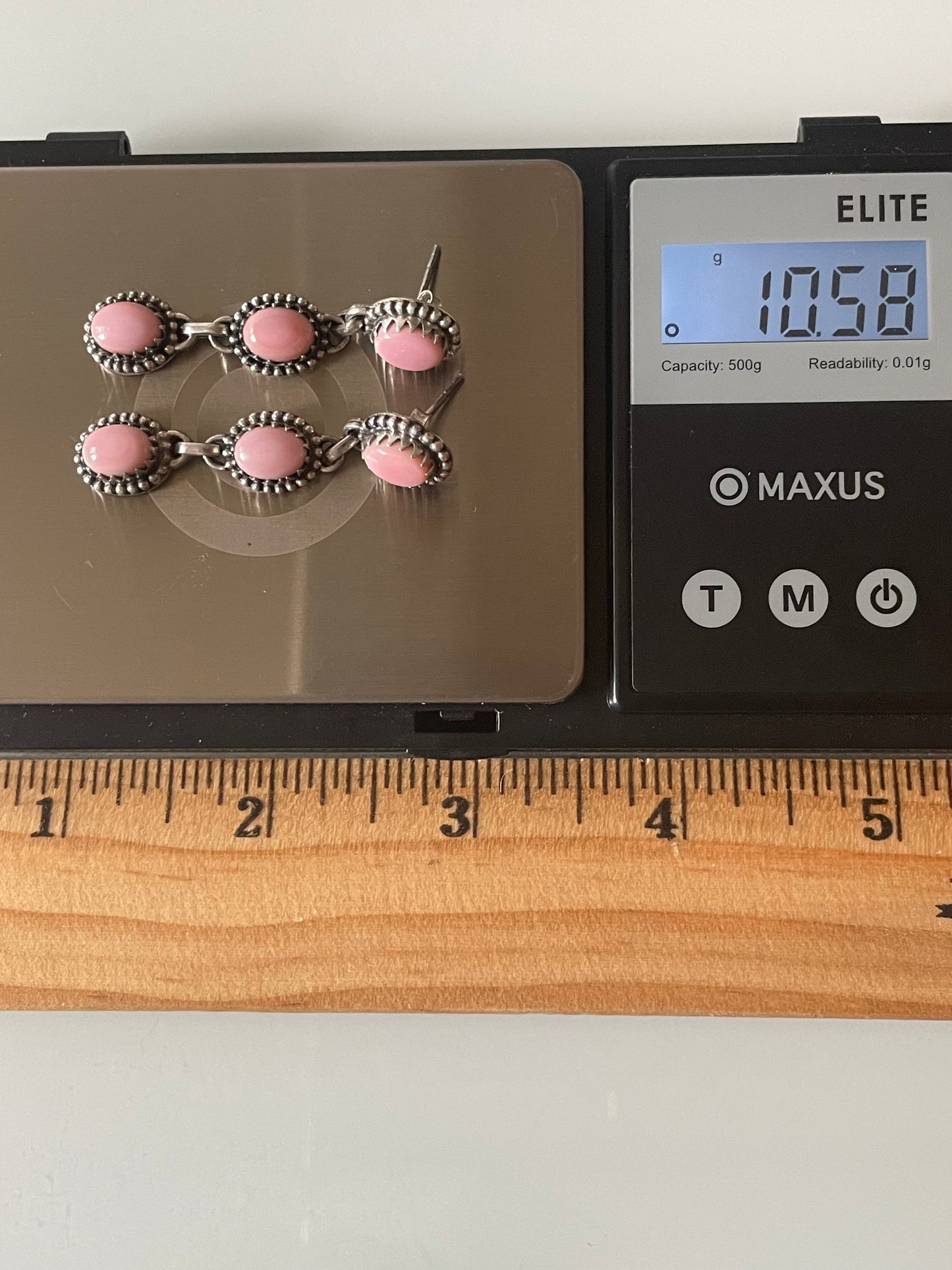 Pink Conch Drop Stud Earrings | 925 Sterling Silver G188