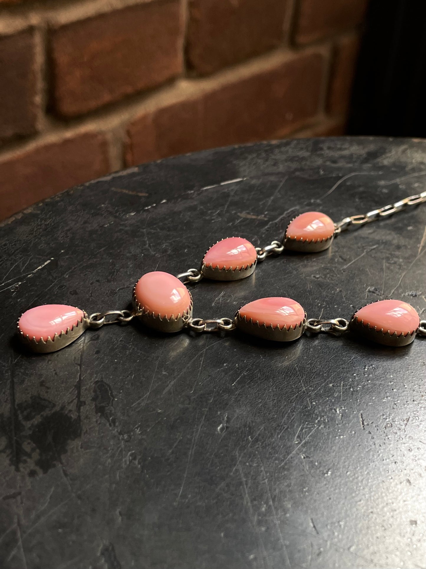 Pink Conch Necklace | 925 Sterling Silver E982