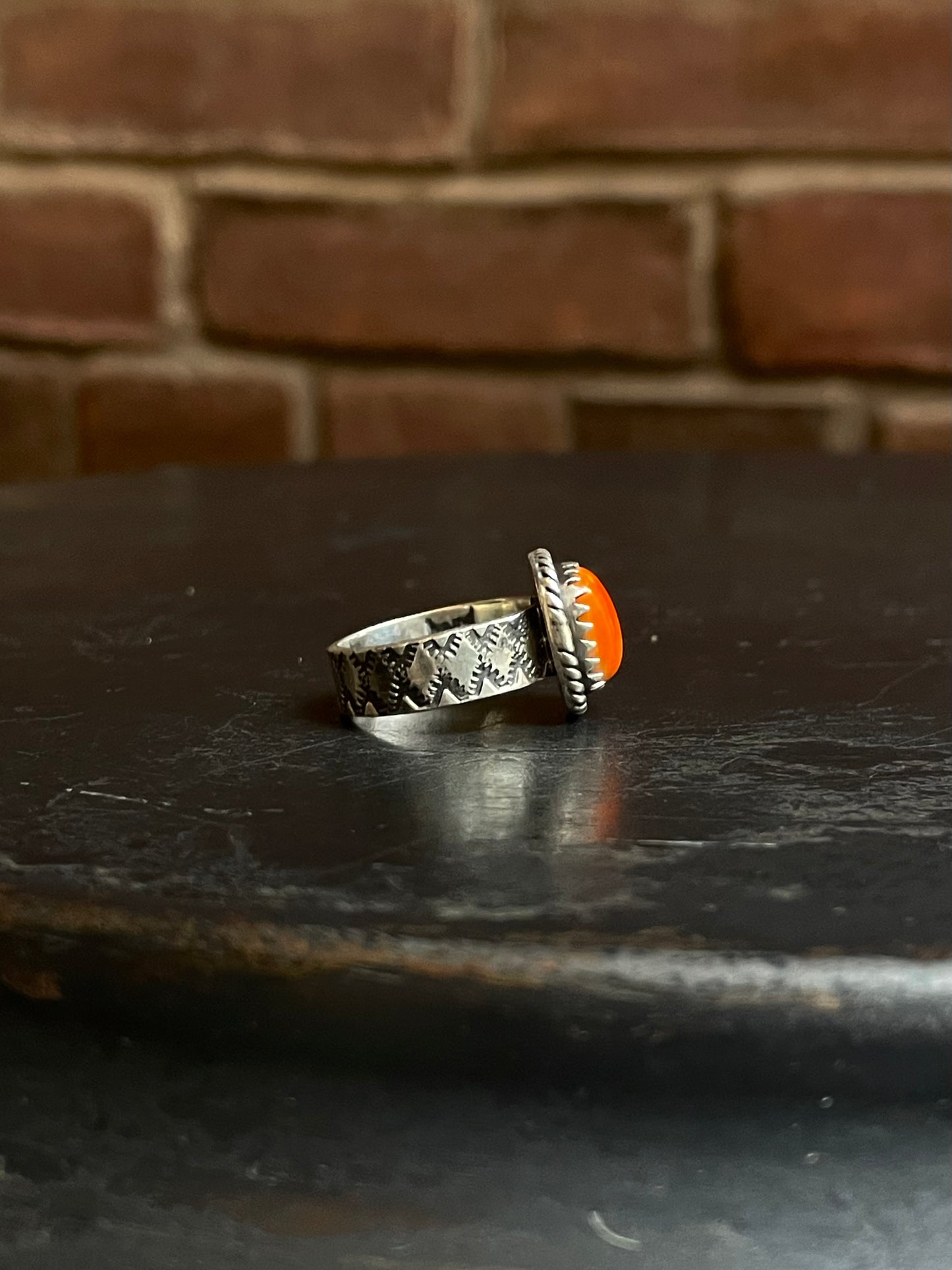 Spiny Oyster Rope Ring | 925 Sterling Silver Size 6 E455