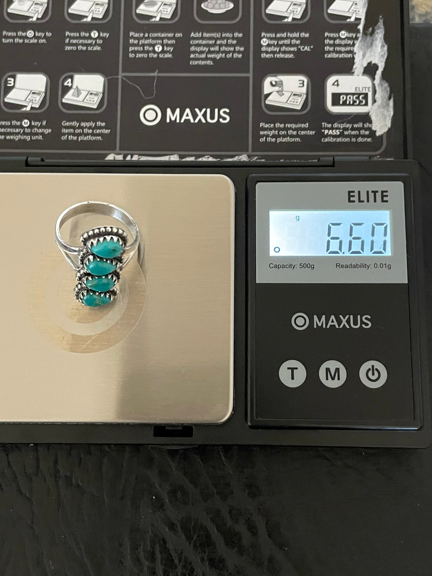 Kingman Turquoise Ring Size 8 | 925 Sterling Silver Southwest E139