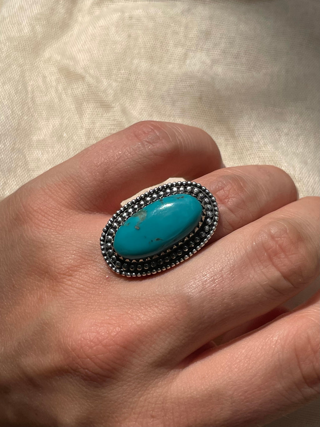 Kingman Turquoise Ring | 925 Sterling Silver | Size 6 E315