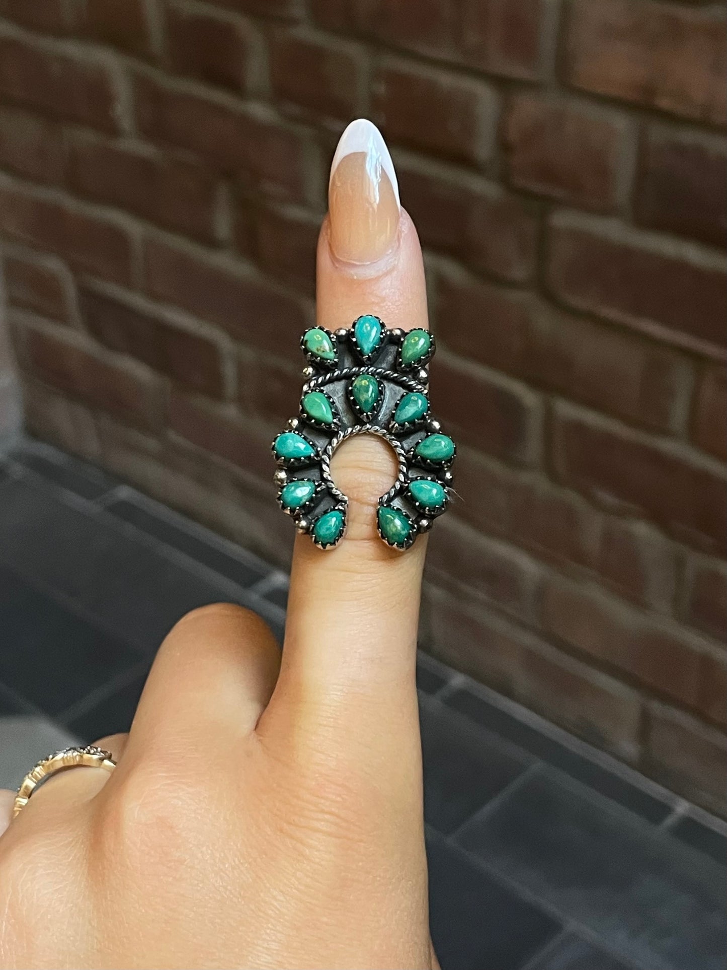 Turquoise Naja Statement Ring Size 6 | Sterling Silver E867