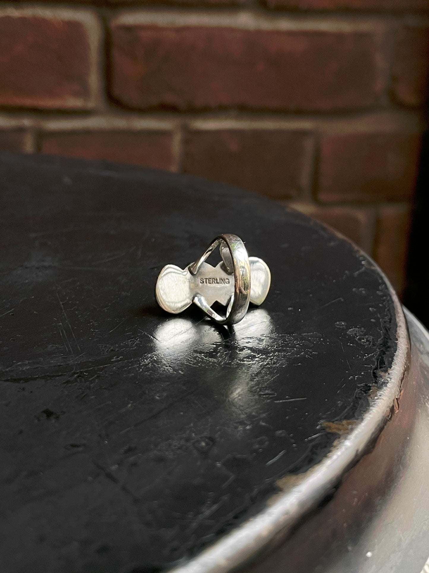 Pink Conch Triple Stone Ring Size 7 | 925 Sterling Silver Southwest E145