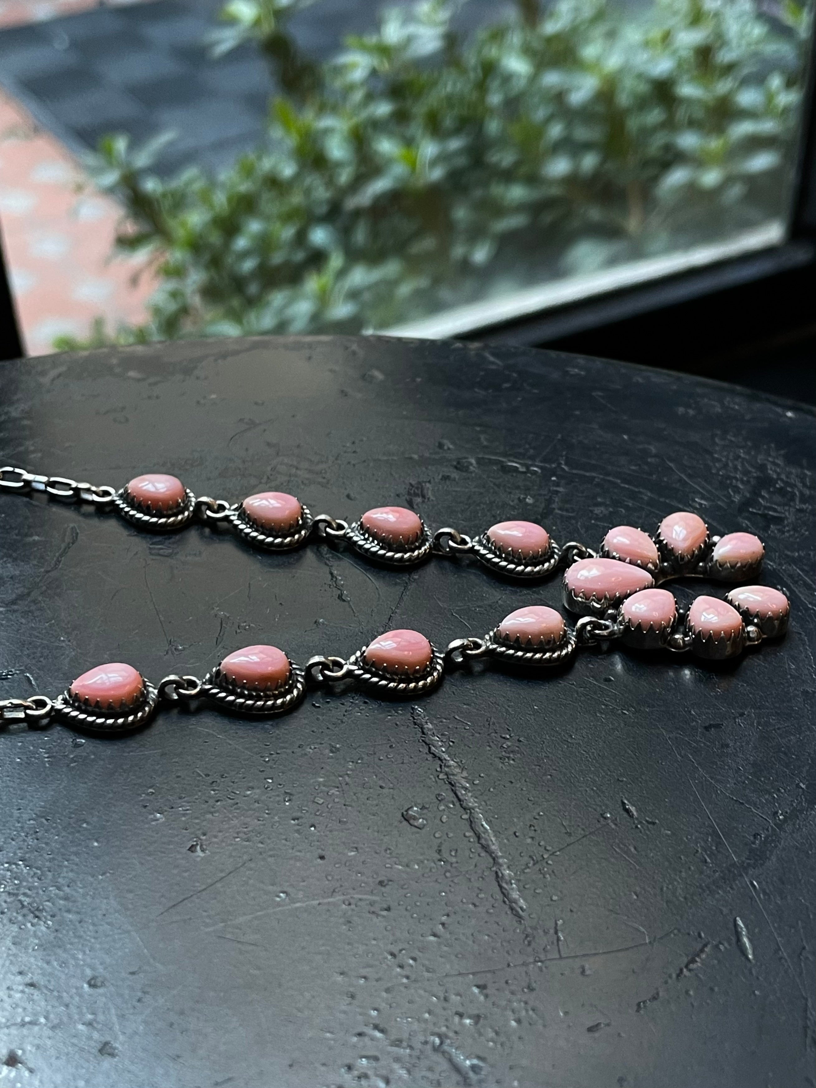 Pink Conch Naja Necklace | 925 Sterling Silver E328