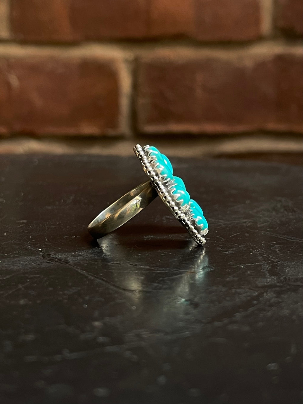 Kingman Turquoise Naja Ring Size 8 | 925 Sterling Silver G474