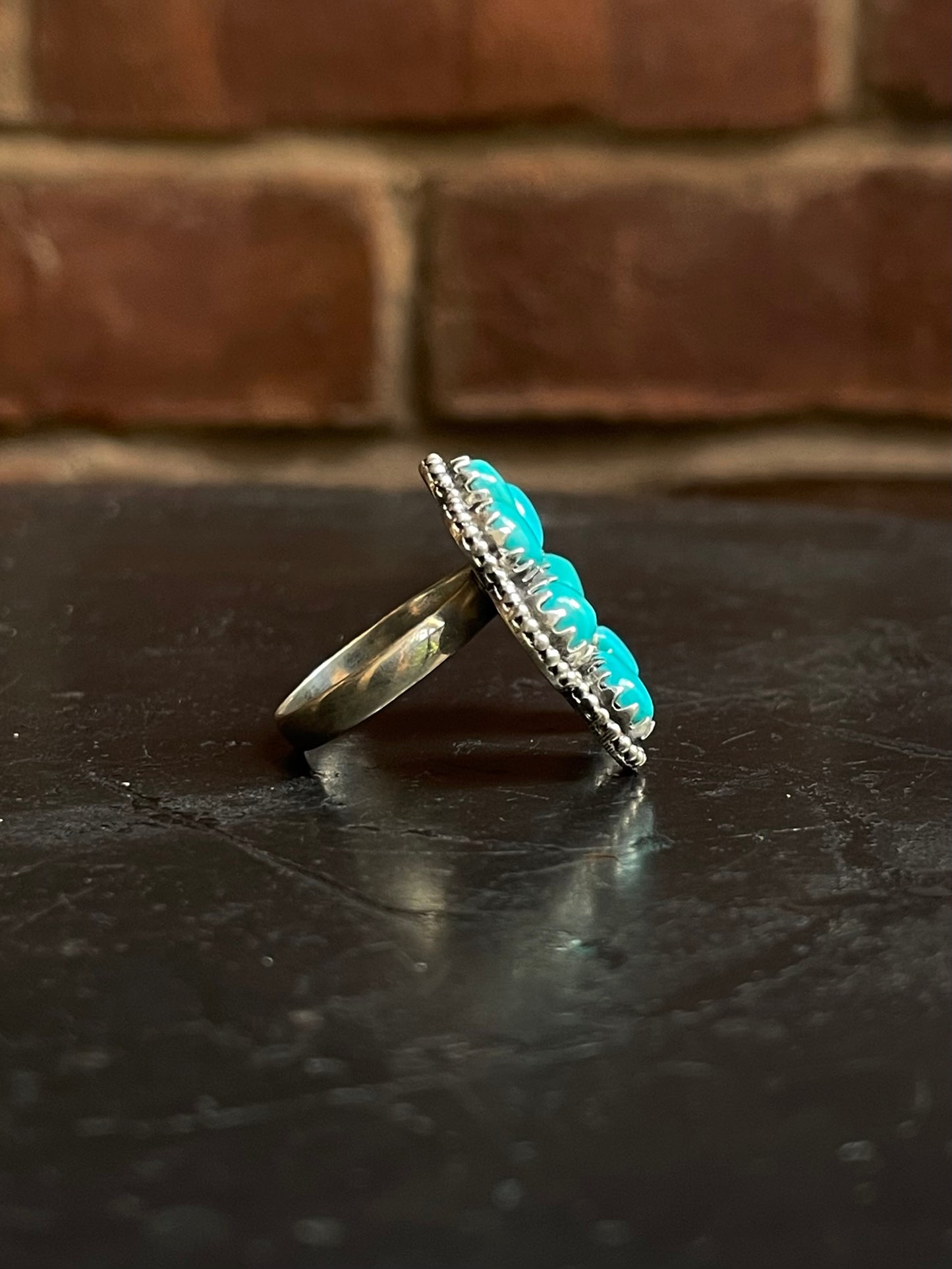 Kingman Turquoise Naja Ring Size 8 | 925 Sterling Silver G474