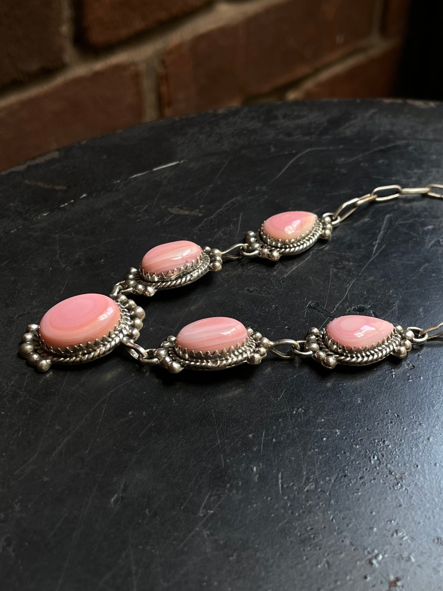 Pink Conch Necklace | 925 Sterling Silver E979
