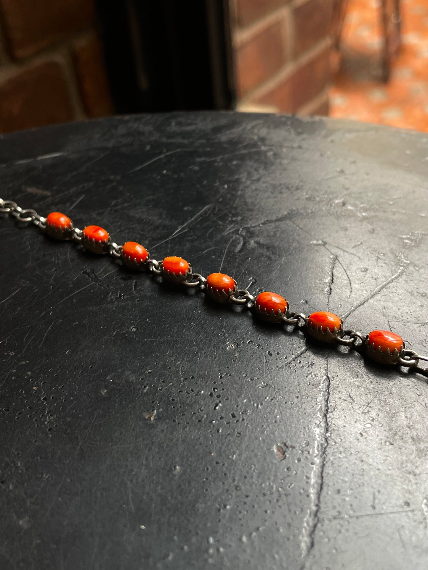 Spiny Oyster Link Bracelet | 925 Sterling Silver E109