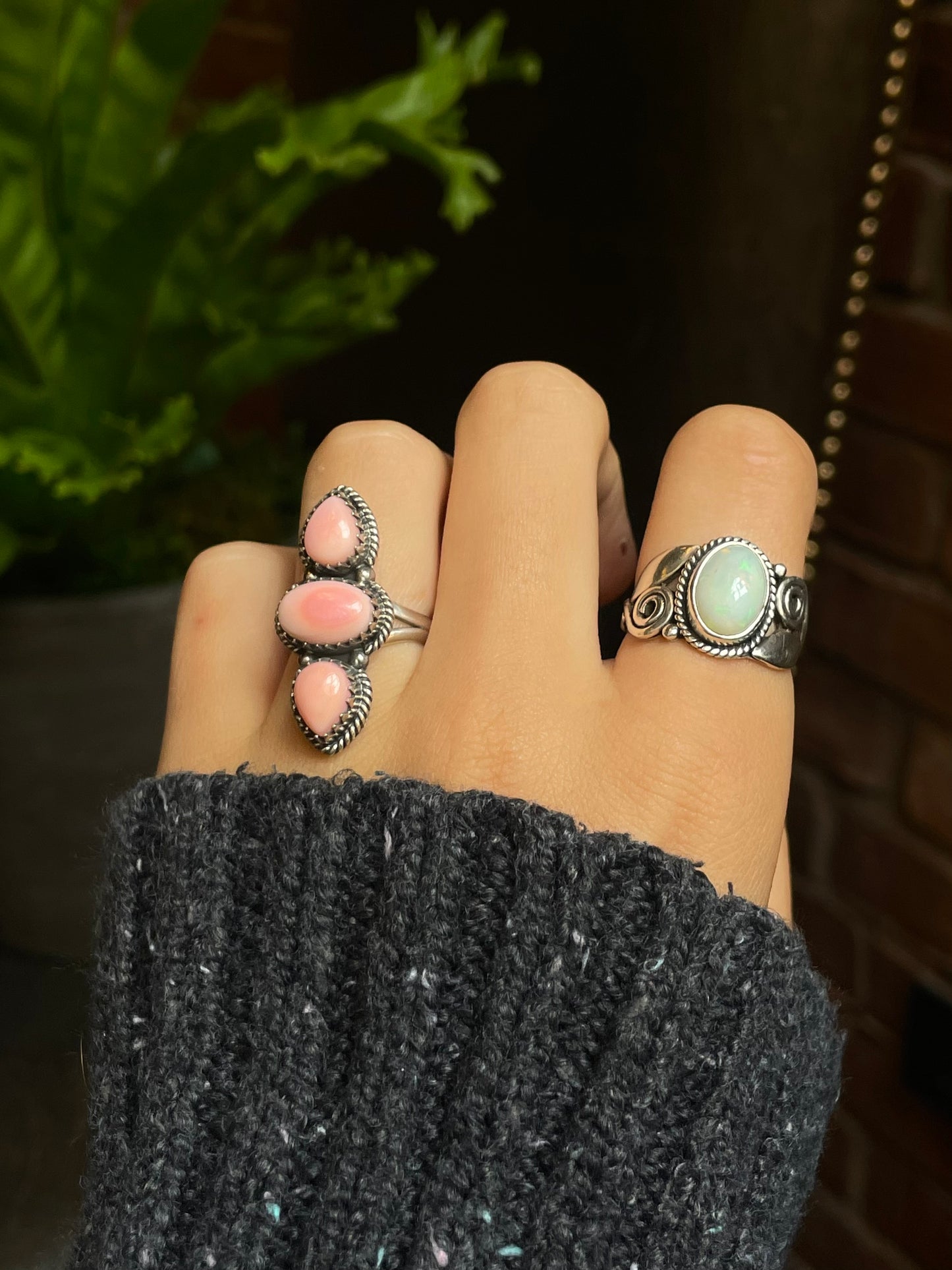 Pink Conch Ring Size 7 | 925 Sterling Silver G167