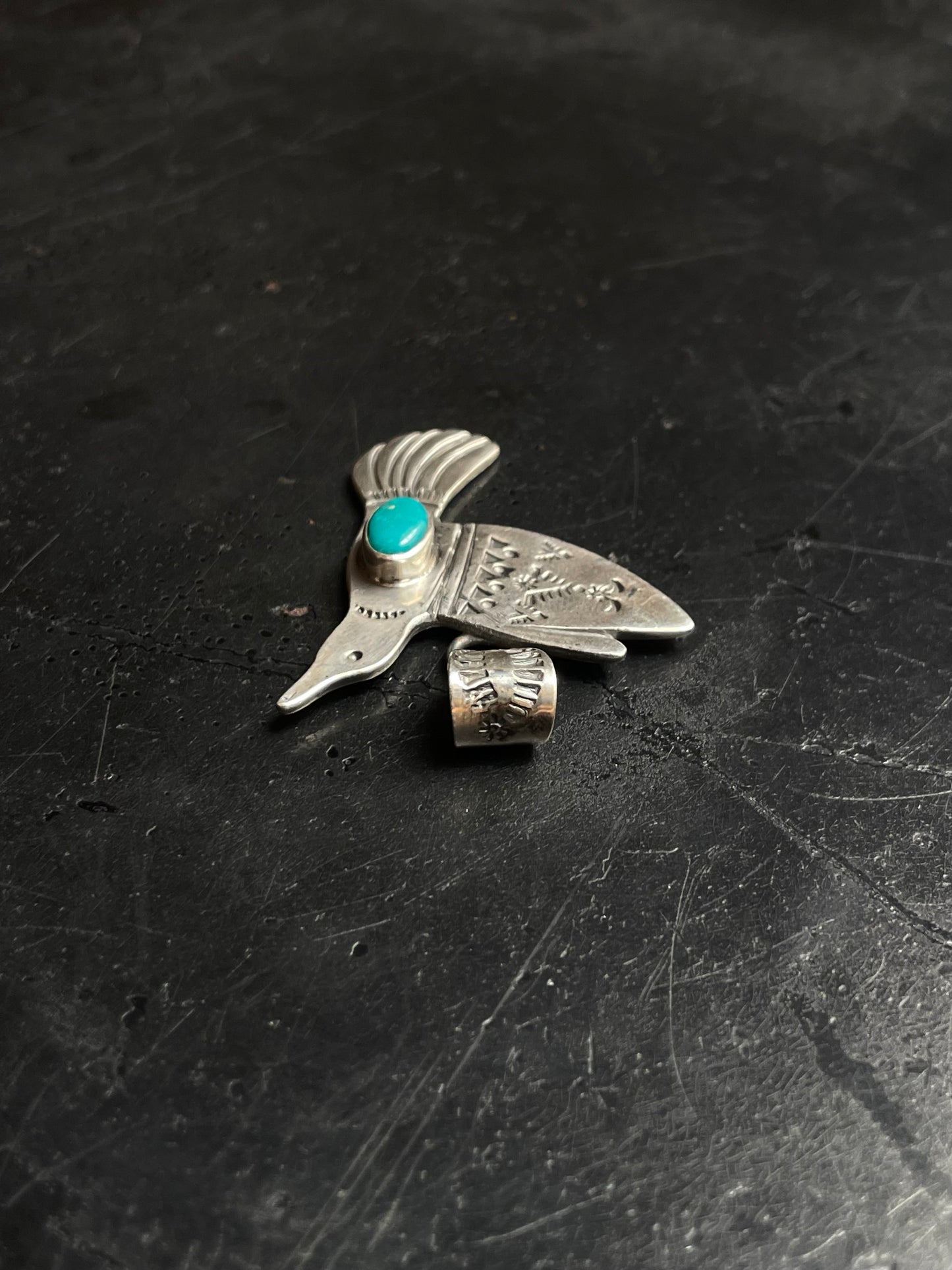 Turquoise Hummingbird Pendant | 925 Sterling Silver E265