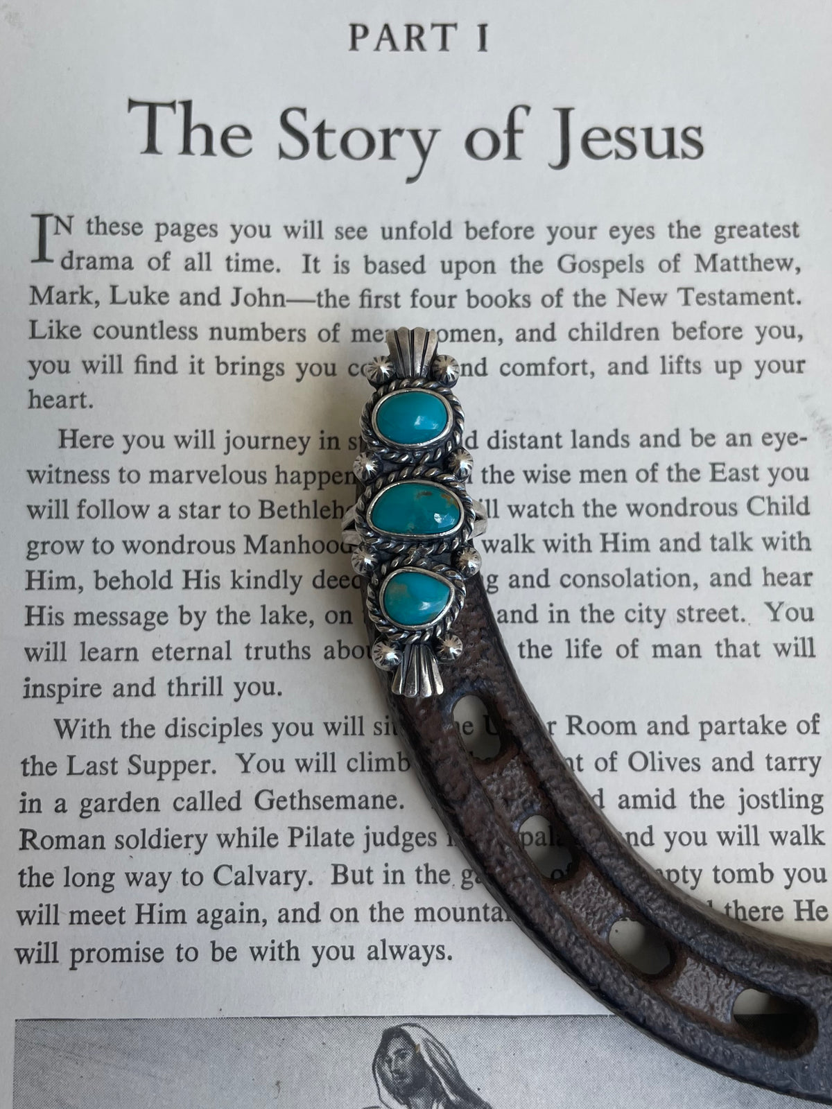 Triple Turquoise Ring | 925 Sterling Silver Size 8.75 G805
