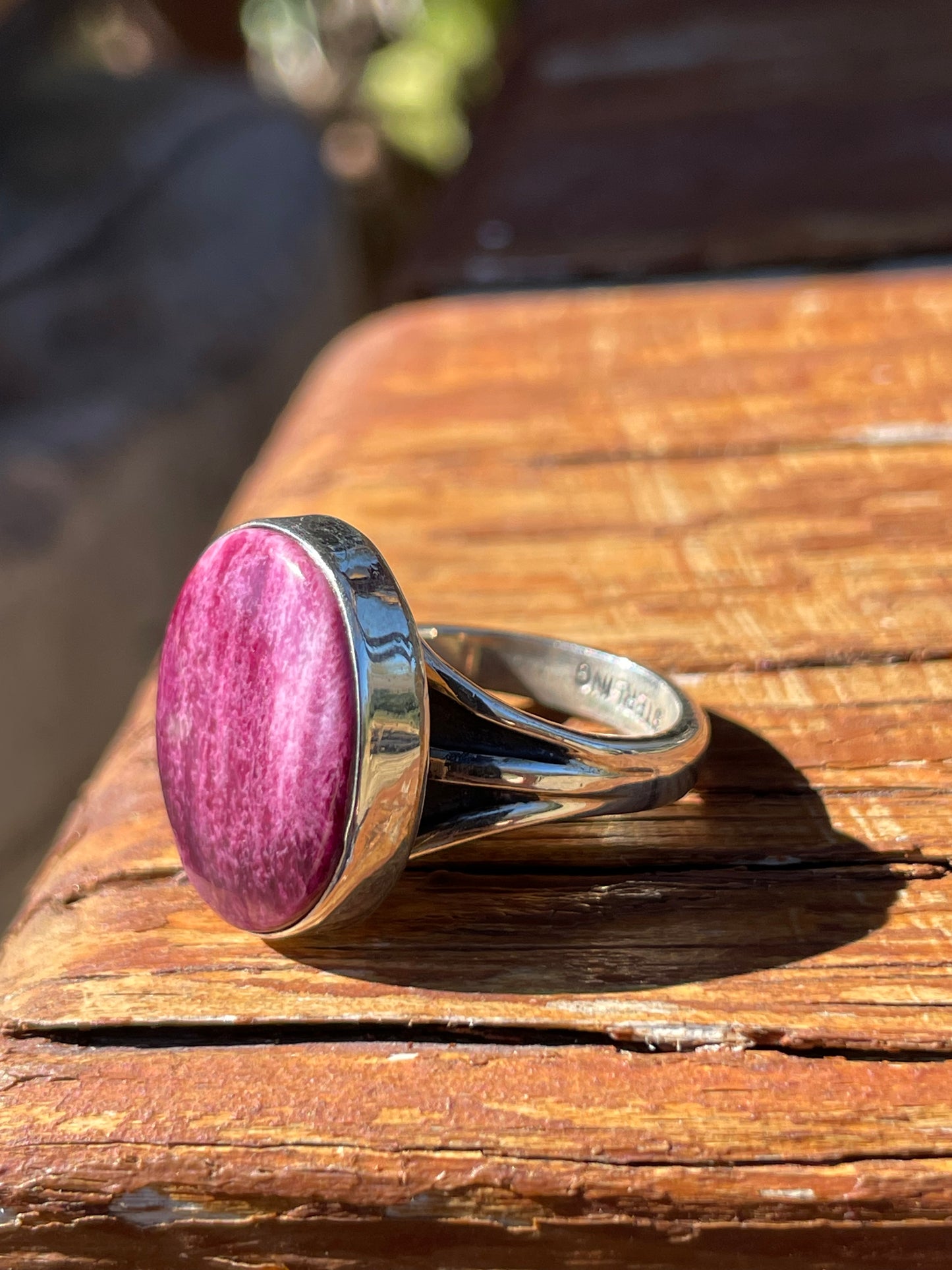 Purple Spiny Oyster Ring | 925 Sterling Silver | Size 6 B927