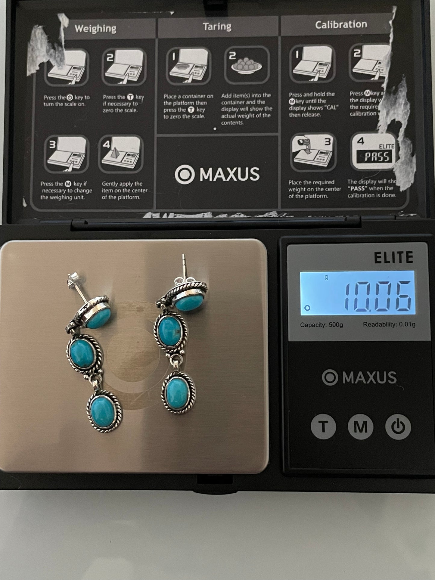 Kingman Turquoise Earrings | 925 Sterling Silver E394