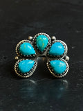 Turquoise Naja Ring Size8 | Sterling Silver E883