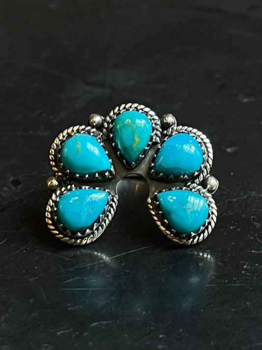 Turquoise Naja Ring Size8 | Sterling Silver E883
