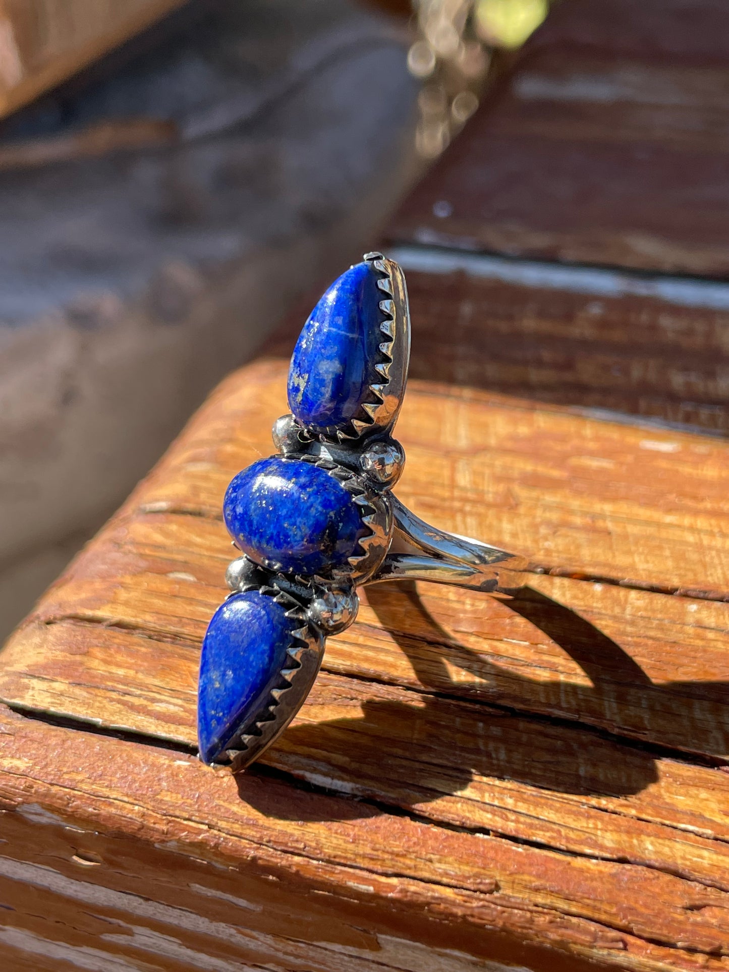 Lapis Ring | 925 Sterling Silver | Size 9 B948