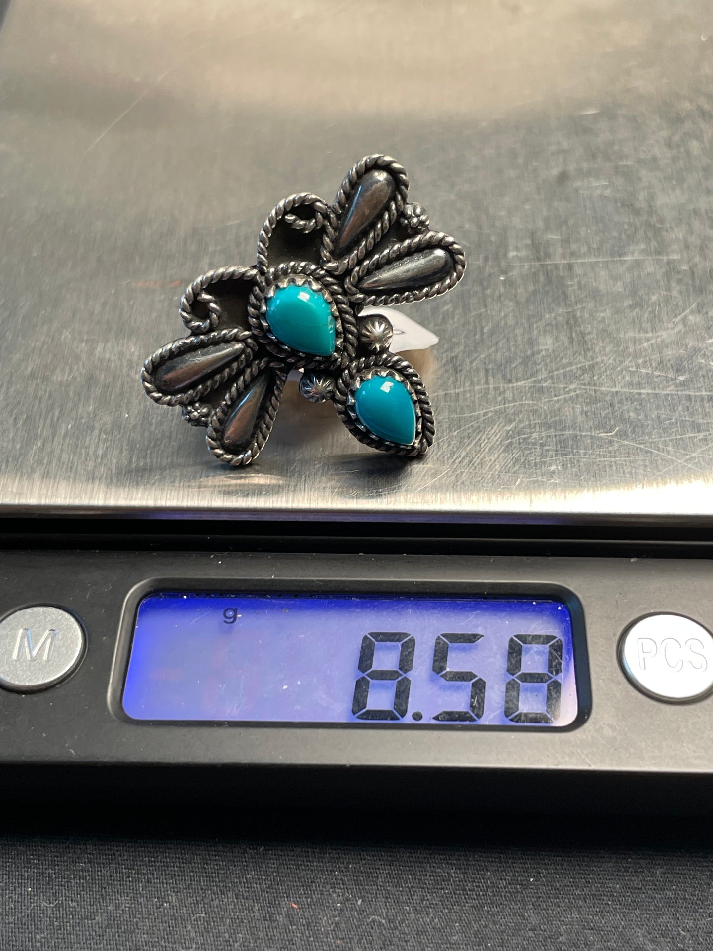 Kingman Turquoise Dragonfly Ring Size 6.5 | 925 Sterling Silver D184