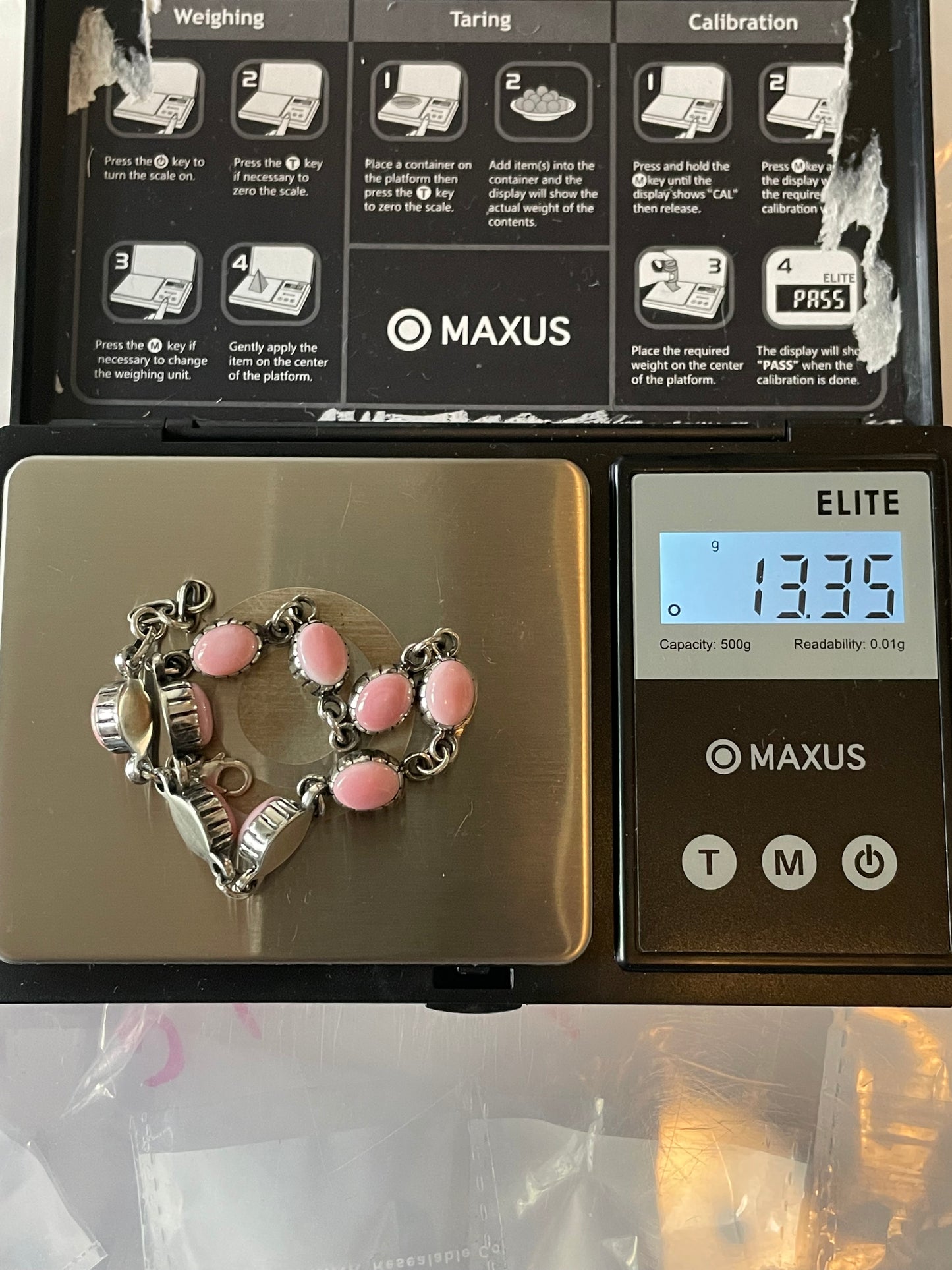 Pink Conch Bracelet | 925 Sterling Silver Link Bracelet E545
