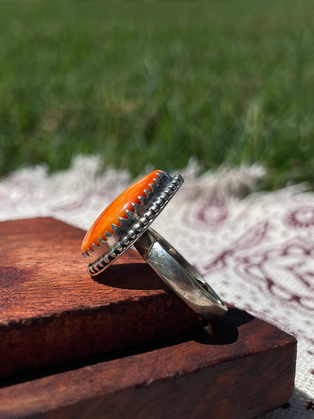 Spiny Oyster Ring Size 7| 925 Sterling Silver D288