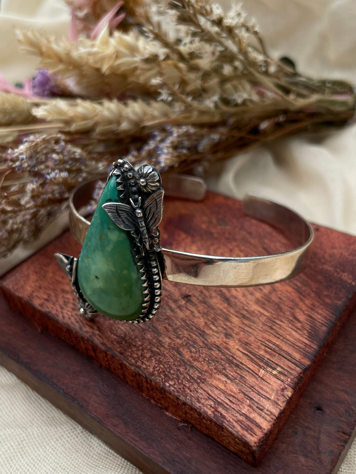 Turquoise Butterfly Cuff Bracelet | 925 Sterling Silver D277