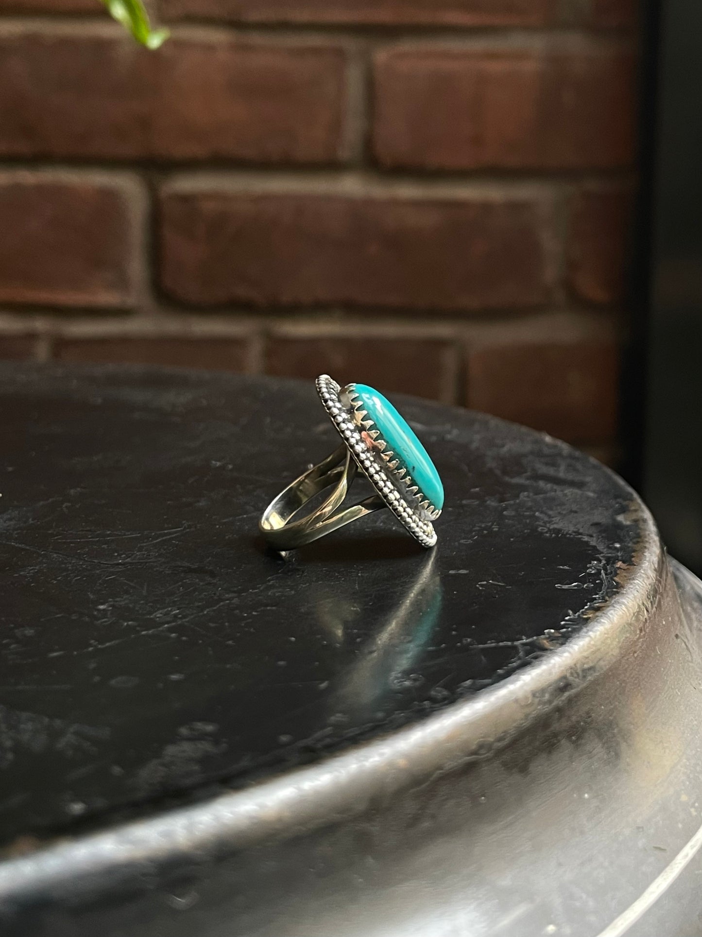 Kingman Turquoise Ring | 925 Sterling Silver | Size 6 E315