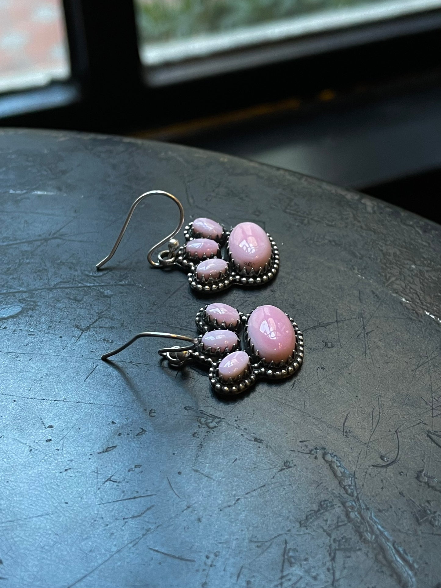 Pink Conch Paw Earrings | 925 Sterling Silver E387