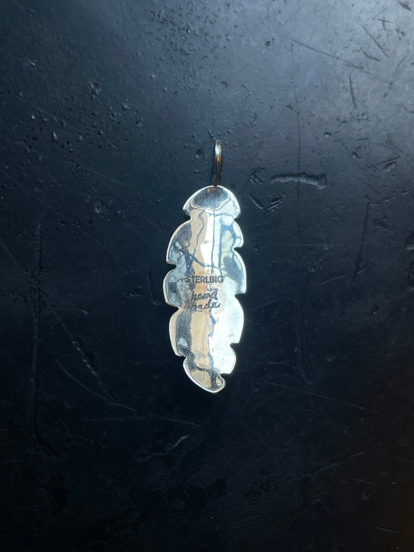Turquoise Feather Pendant | 925 Sterling Silver E517
