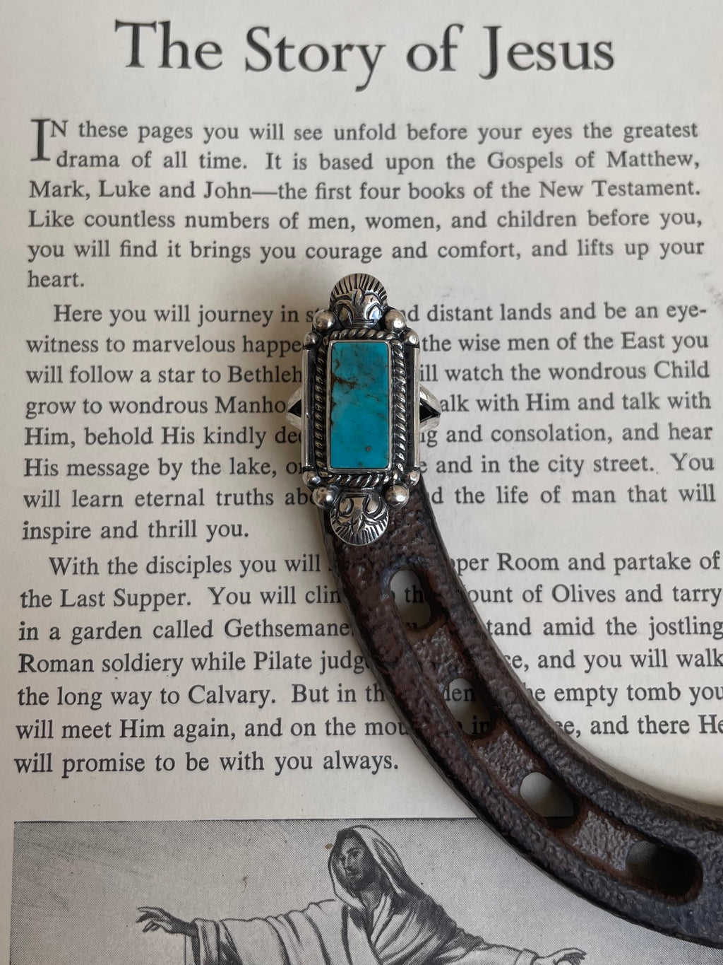 Turquoise Rectangle Ring | 925 Sterling Silver Size 9 G806