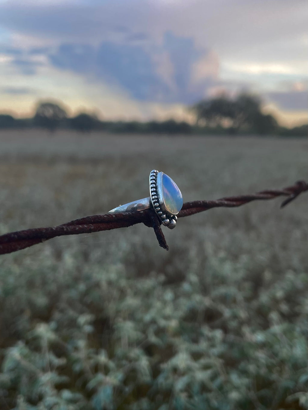 Moonstone Teardrop Ring | 925 Sterling Silver Size 7.75 G827