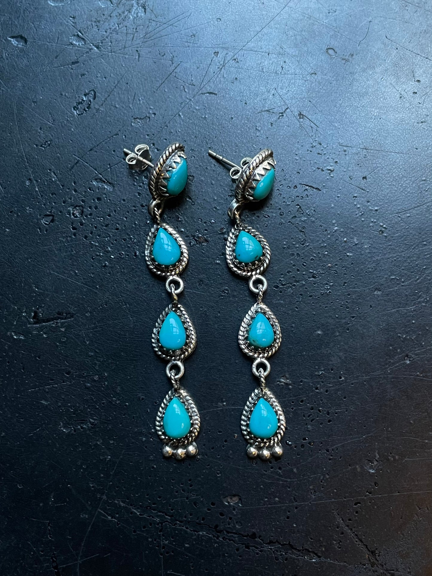 Kingman Turquoise Earrings | 925 Sterling Silver E380