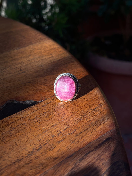 Purple Spiny Oyster Ring Size 7 | 925 Sterling Silver Southwestern Style C889