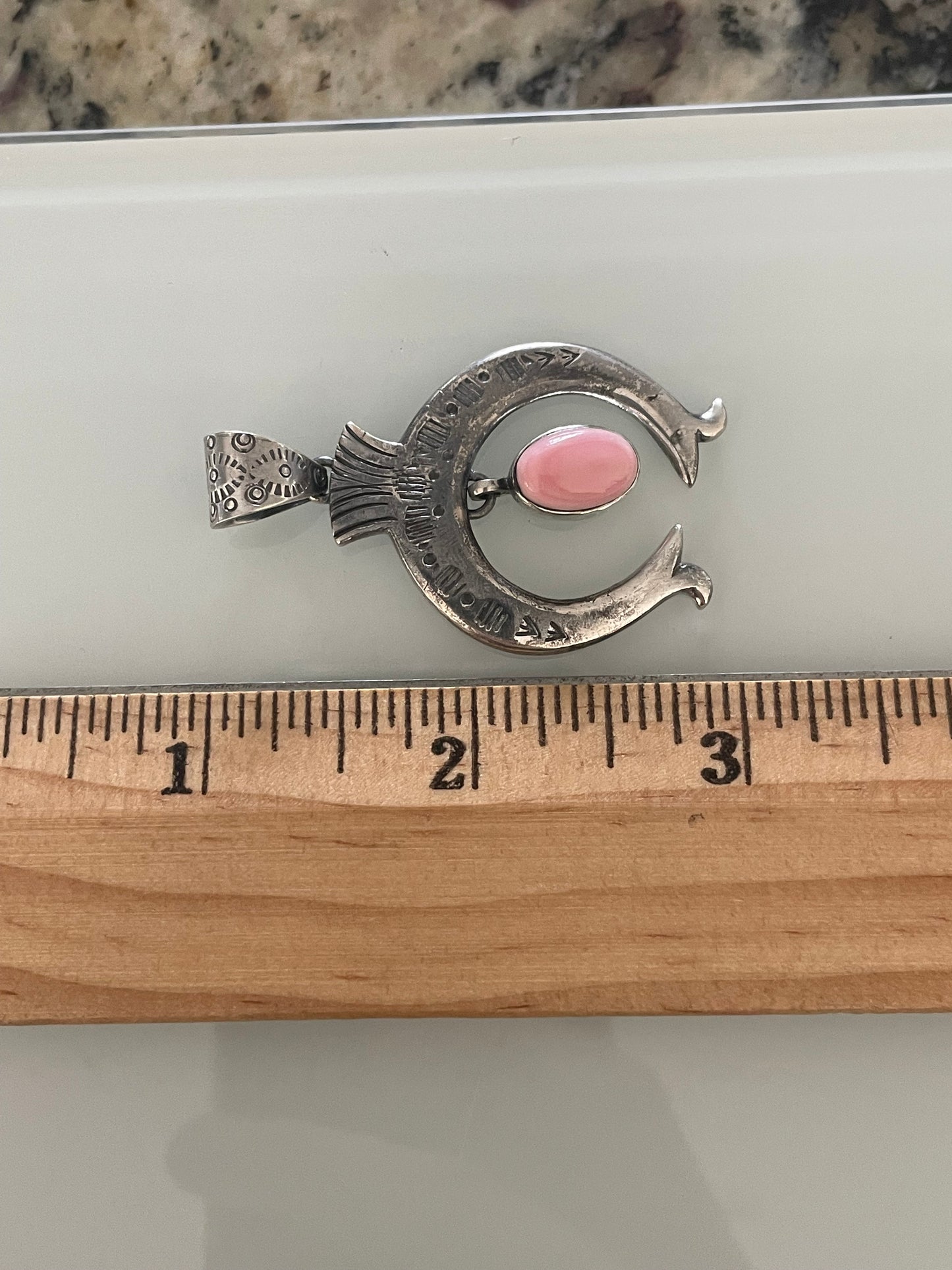 Pink Conch Naja Pendant | 925 Sterling Silver E282
