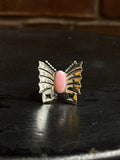 Pink Conch Butterfly Ring Size 7.5 | 925 Sterling Silver Southwest E117