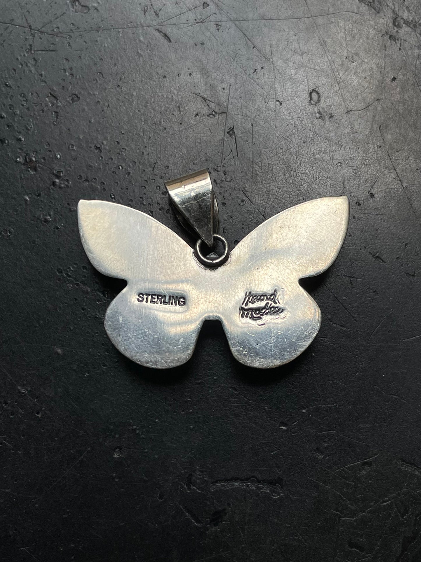 Pink Conch Butterfly Pendant | 925 Sterling Silver E957