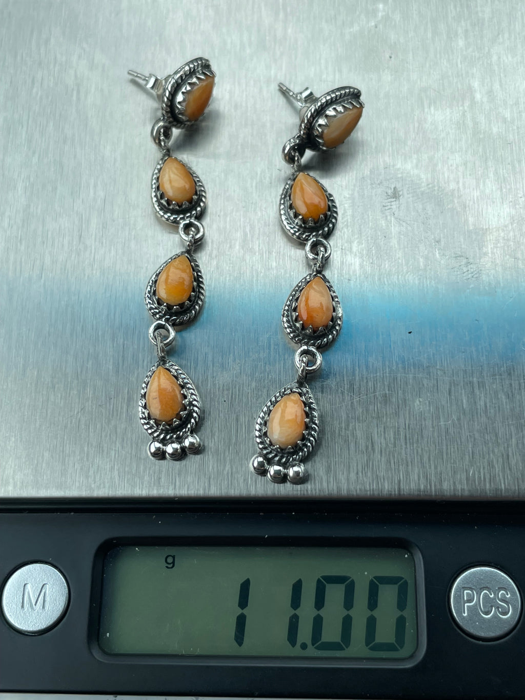 Spiny Oyster Drop Stud Earrings | 925 Sterling Silver B956