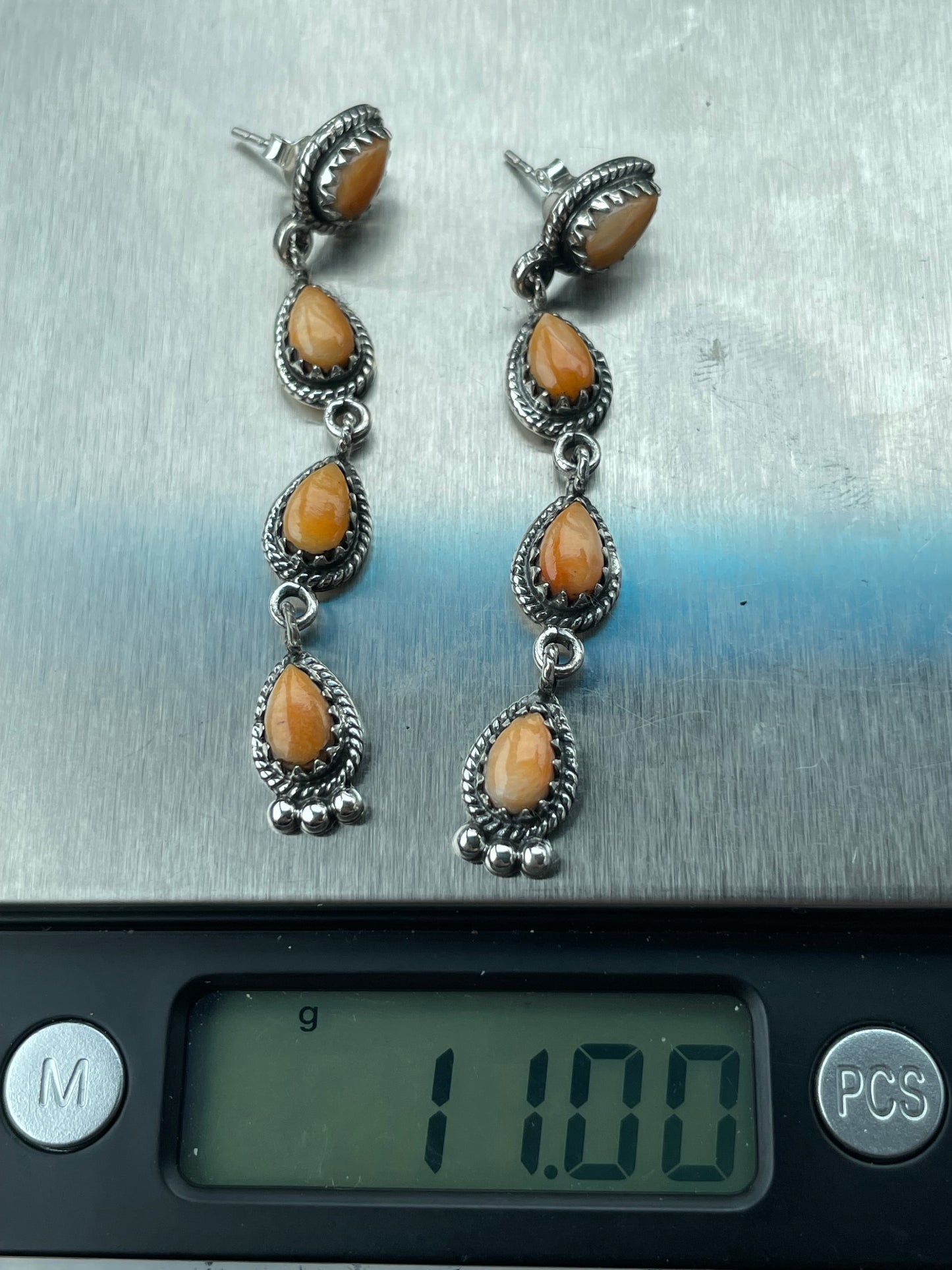 Spiny Oyster Drop Stud Earrings | 925 Sterling Silver B956